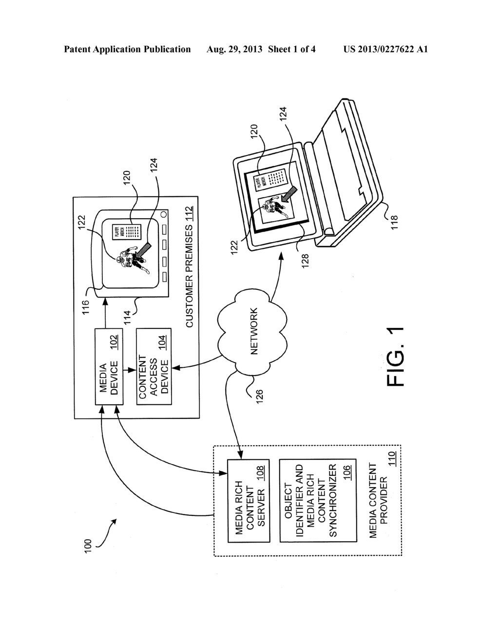 APPARATUS, SYSTEMS AND METHODS FOR ACCESSING AND SYNCHRONIZING     PRESENTATION OF MEDIA CONTENT AND SUPPLEMENTAL MEDIA RICH CONTENT IN     RESPONSE TO SELECTION OF A PRESENTED OBJECT - diagram, schematic, and image 02