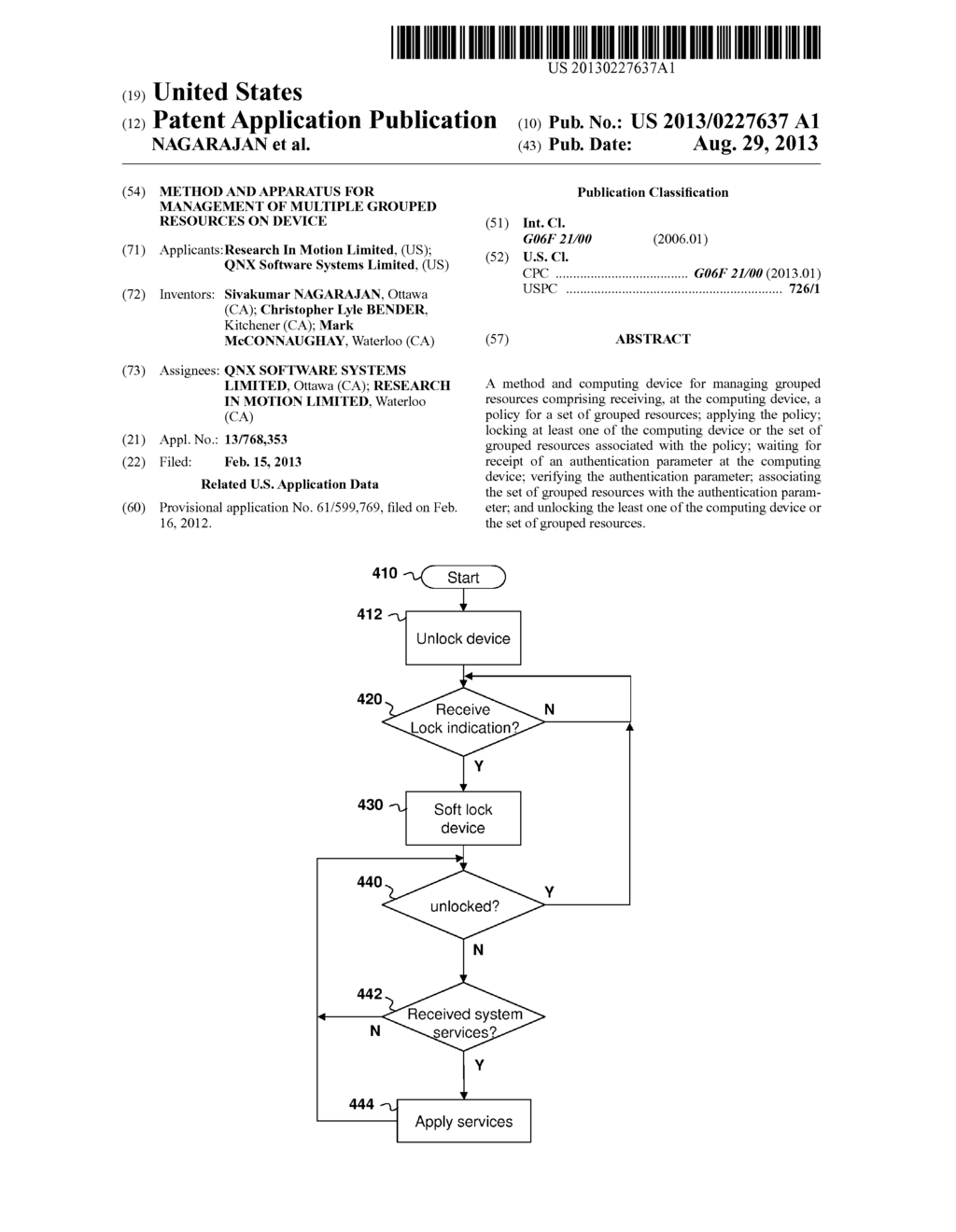 METHOD AND APPARATUS FOR MANAGEMENT OF MULTIPLE GROUPED RESOURCES ON     DEVICE - diagram, schematic, and image 01