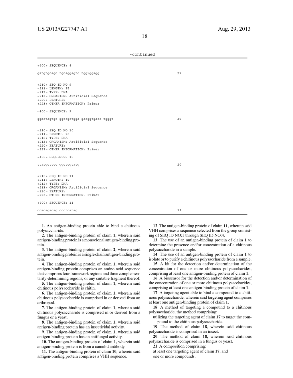 CHITINOUS POLYSACCHARIDE ANTIGEN-BINDING PROTEINS - diagram, schematic, and image 19