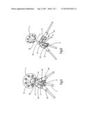 LOAD-BEARING APPARATUS FOR INTRODUCING LOAD FORCES, SUCH AS CABLE FORCES     OR TENSIONING FORCES, FOR EXAMPLE, FROM SURFACE STRUCTURES diagram and image