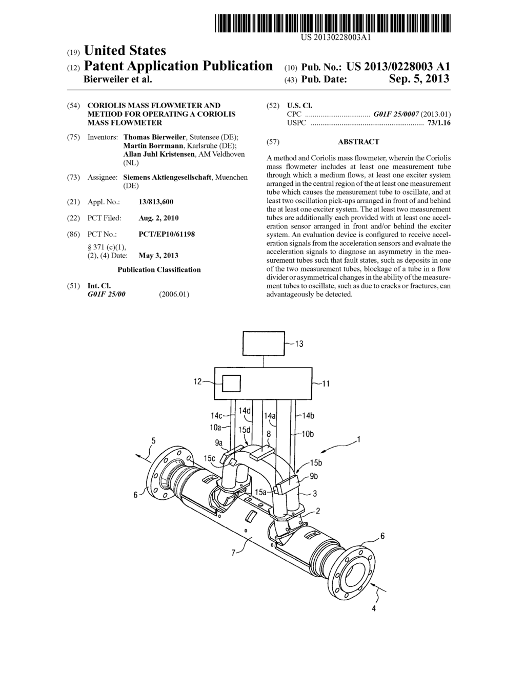 Coriolis Mass Flowmeter and Method for Operating a Coriolis Mass Flowmeter - diagram, schematic, and image 01