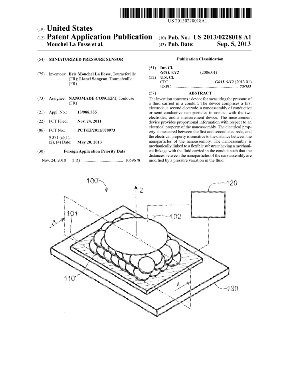 MINIATURIZED PRESSURE SENSOR - diagram, schematic, and image 01