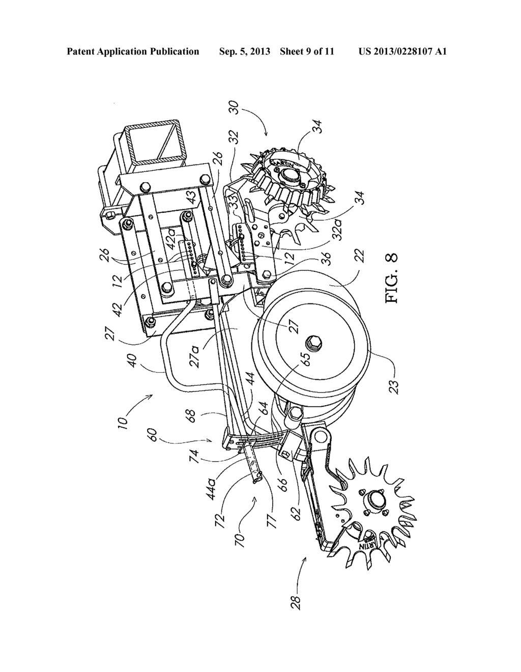 Adjustable Row Unit - diagram, schematic, and image 10