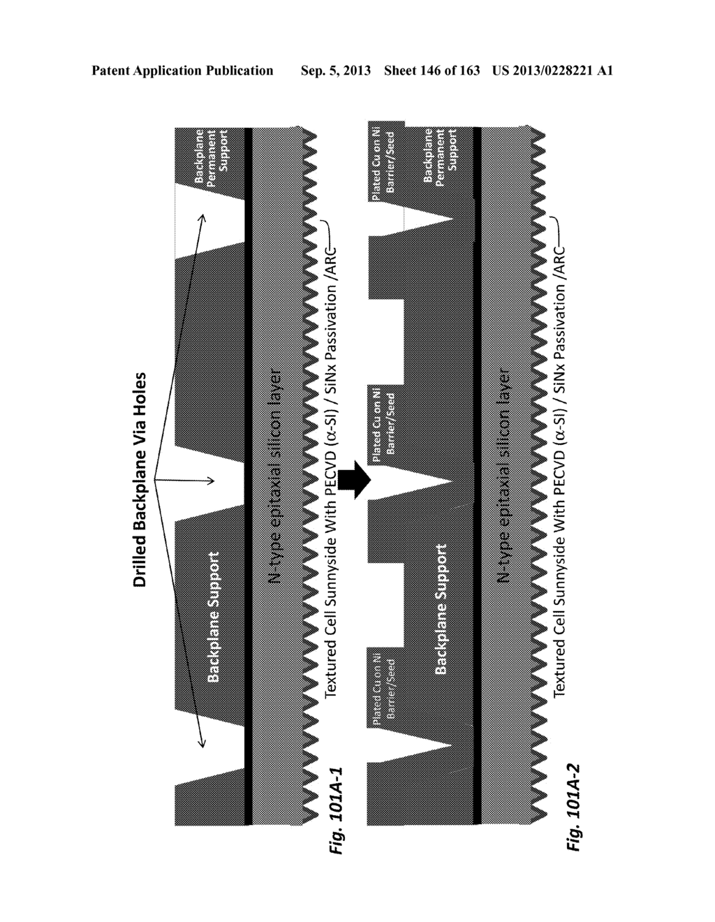 MANUFACTURING METHODS AND STRUCTURES FOR LARGE-AREA THIN-FILM SOLAR CELLS     AND OTHER SEMICONDUCTOR DEVICES - diagram, schematic, and image 147