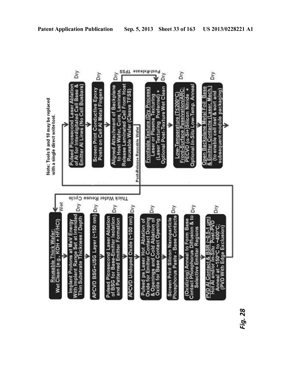 MANUFACTURING METHODS AND STRUCTURES FOR LARGE-AREA THIN-FILM SOLAR CELLS     AND OTHER SEMICONDUCTOR DEVICES - diagram, schematic, and image 34