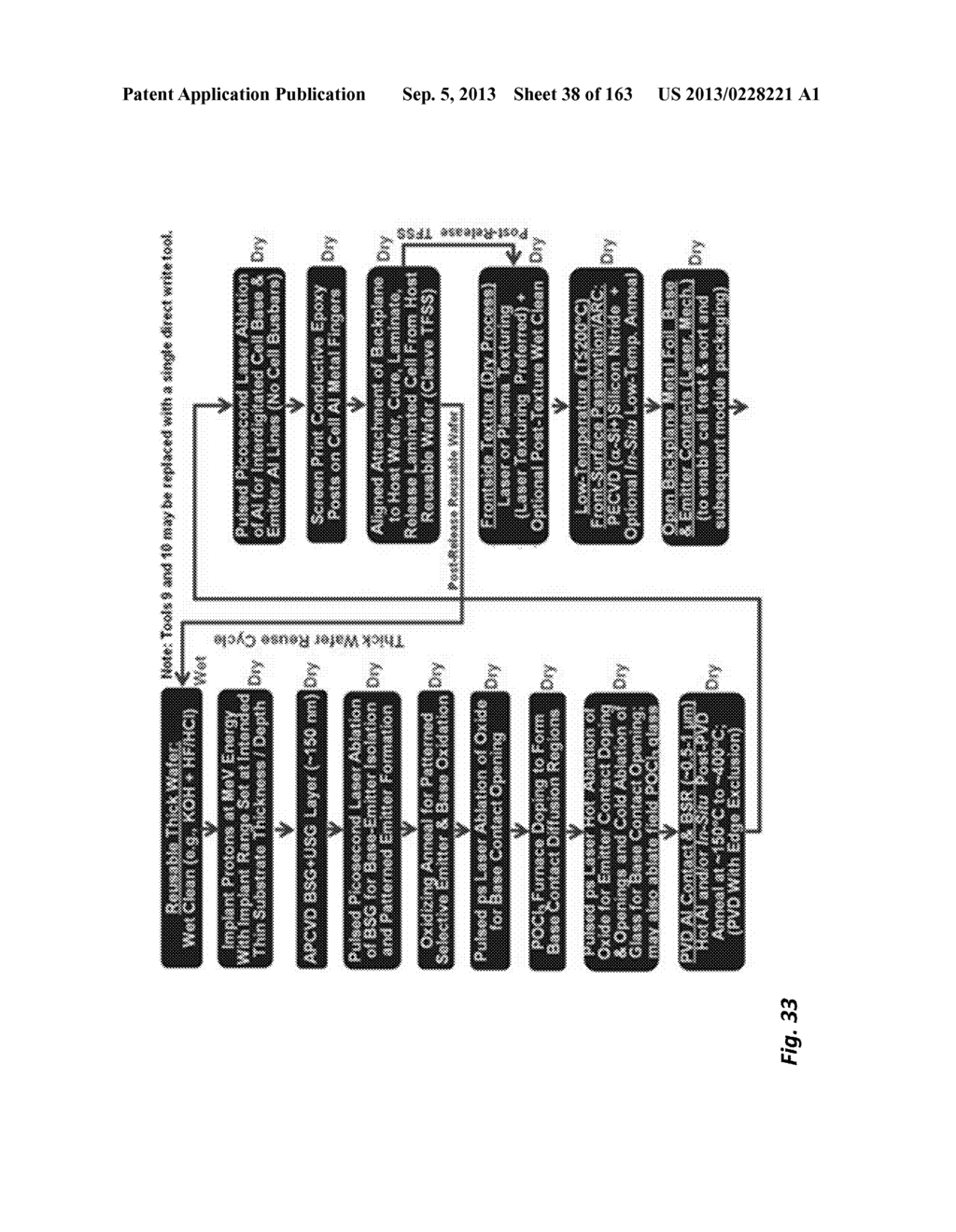 MANUFACTURING METHODS AND STRUCTURES FOR LARGE-AREA THIN-FILM SOLAR CELLS     AND OTHER SEMICONDUCTOR DEVICES - diagram, schematic, and image 39