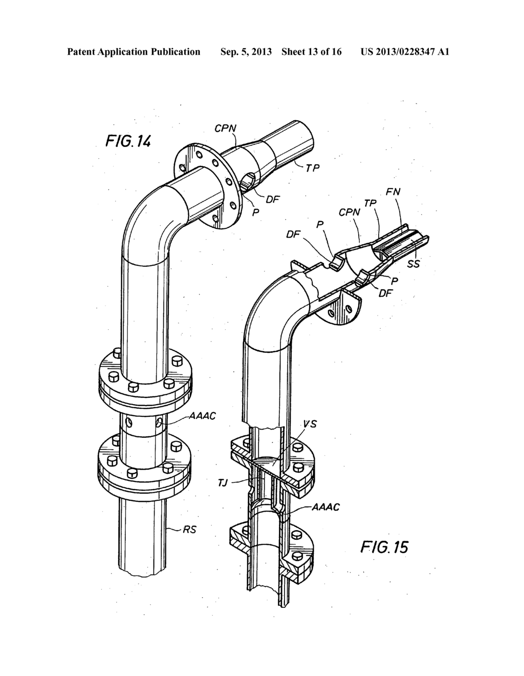 FIXED SYSTEMS AND METHODS FOR EXTINGUISHING INDUSTRIAL TANK FIRES, WITH     AND WITHOUT FIXED ROOF, INCLUDING AERATED FOAM PROJECTING NOZZLES AND     CENTER DIRECTED NOZZLES - diagram, schematic, and image 14