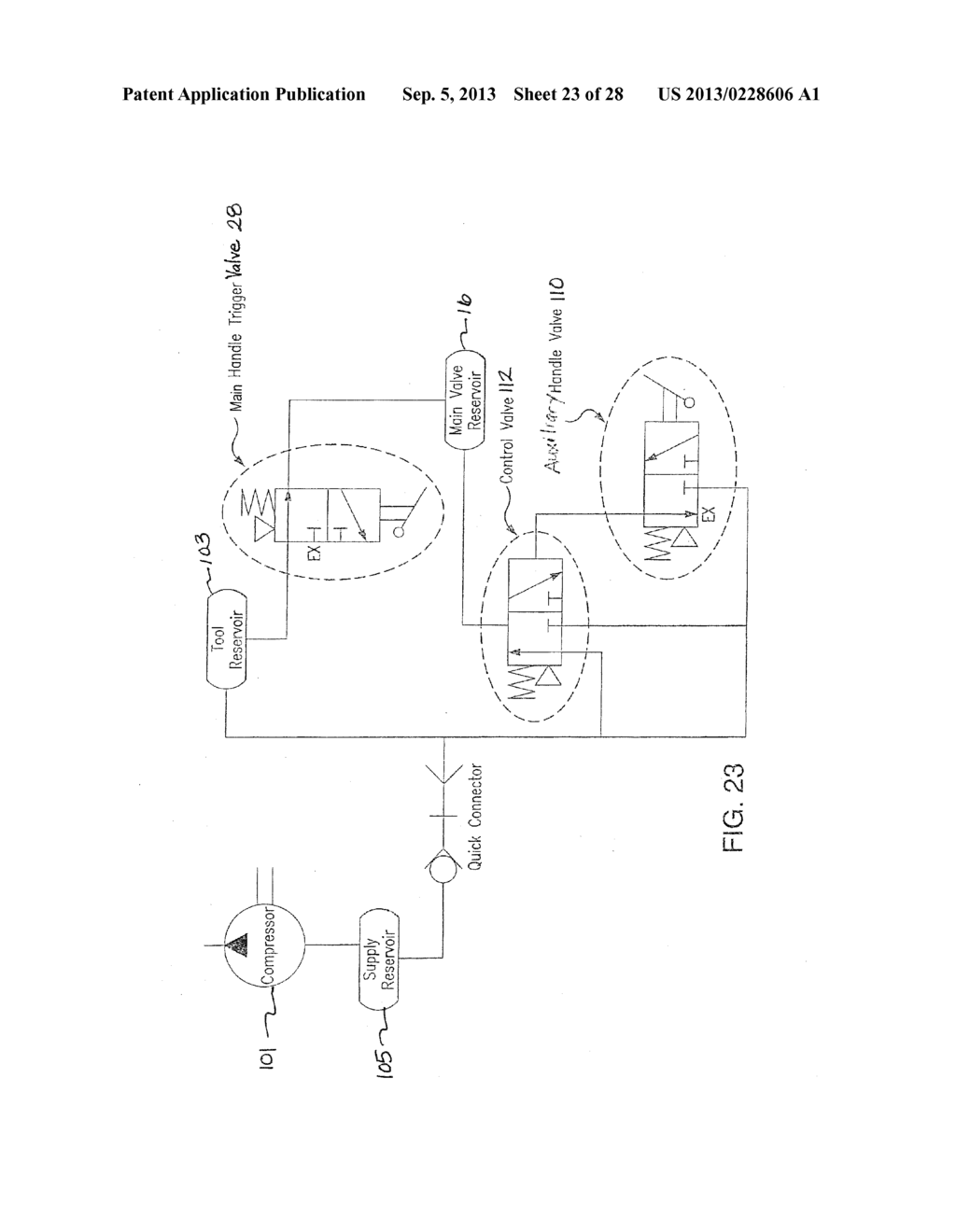 Fastening Tool With Dual Pneumatic Handles - diagram, schematic, and image 24