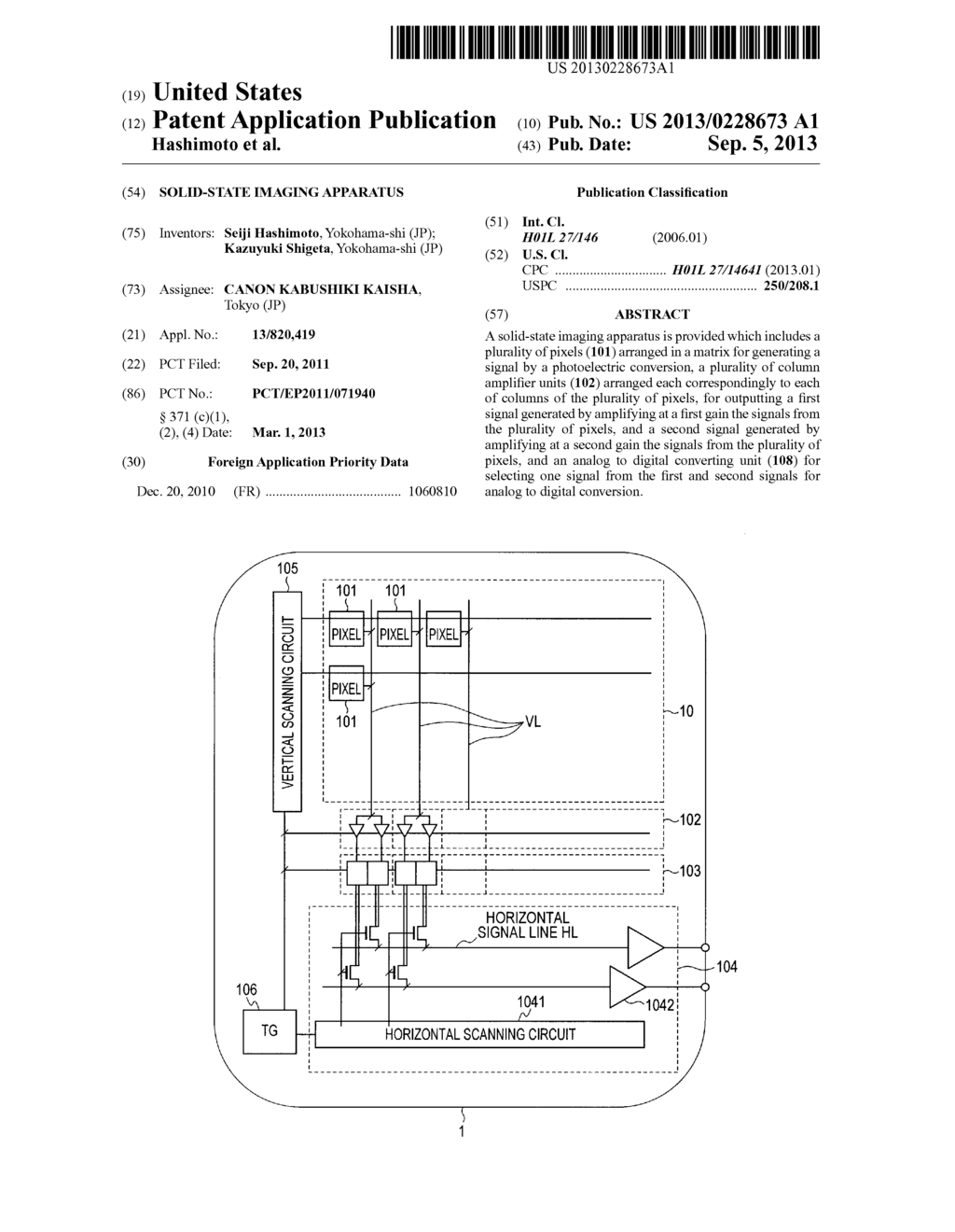 SOLID-STATE IMAGING APPARATUS - diagram, schematic, and image 01