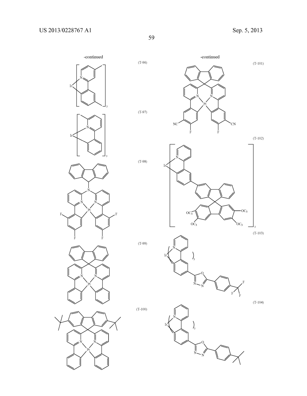 MATERIALS FOR ORGANIC ELECTROLUMINESCENT DEVICES - diagram, schematic, and image 62