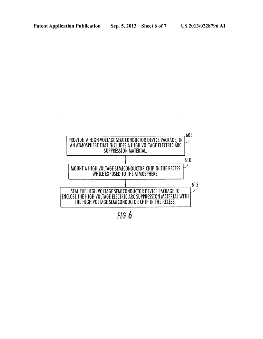 HIGH VOLTAGE SEMICONDUCTOR DEVICES INCLUDING ELECTRIC ARC SUPPRESSION     MATERIAL AND METHODS OF FORMING THE SAME - diagram, schematic, and image 07