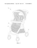 HUBLESS WHEEL AND RELATED STROLLER diagram and image