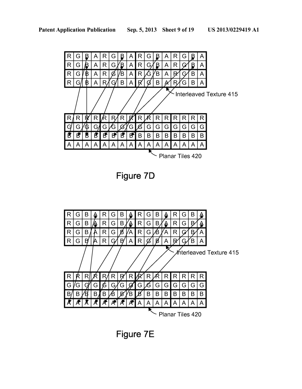 Efficient Writing of Pixels to Tiled Planar Pixel Arrays - diagram, schematic, and image 10