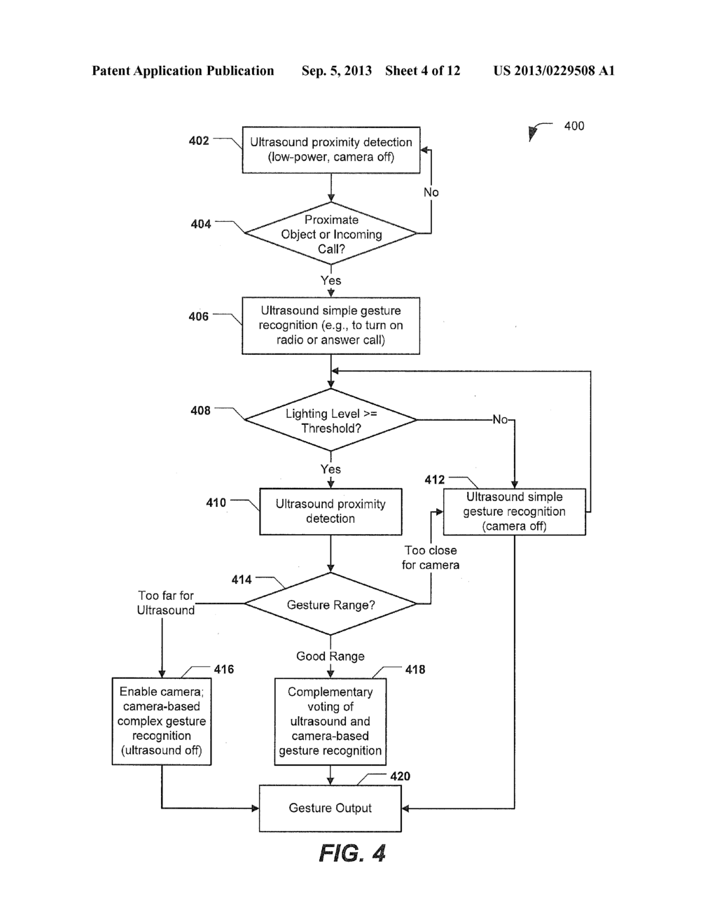 Gesture Detection Based on Information from Multiple Types of Sensors - diagram, schematic, and image 05