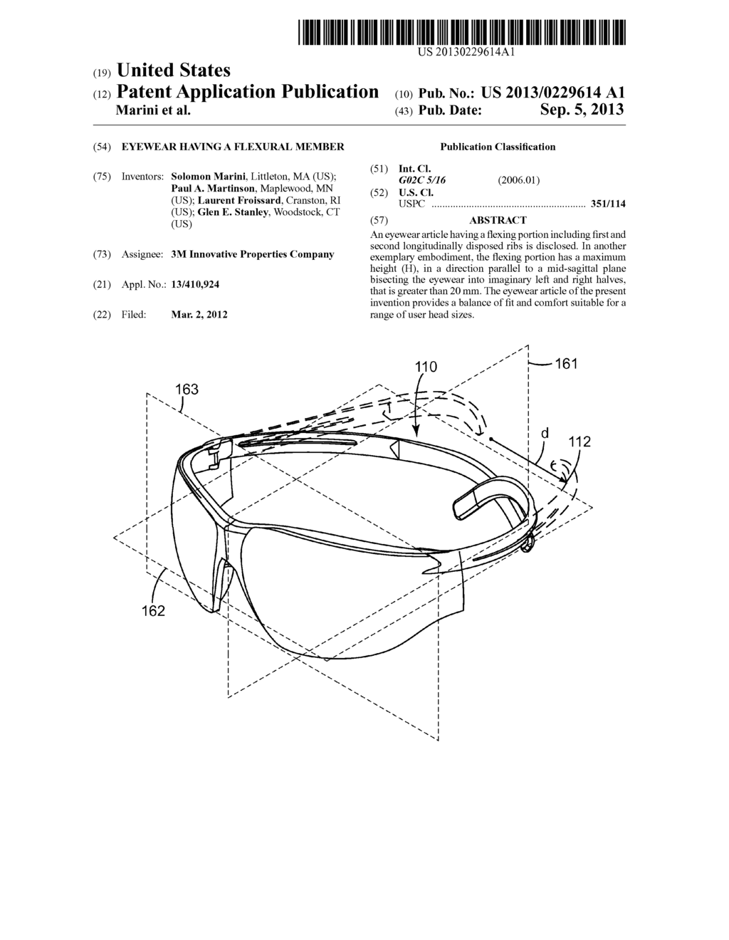 EYEWEAR HAVING A FLEXURAL MEMBER - diagram, schematic, and image 01