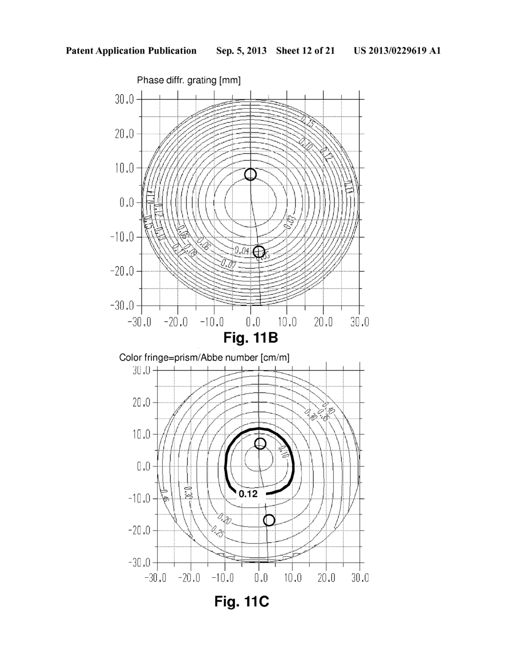 METHOD FOR OPTIMIZING A SPECTACLE LENS WITH A DIFFRACTION GRATING - diagram, schematic, and image 13