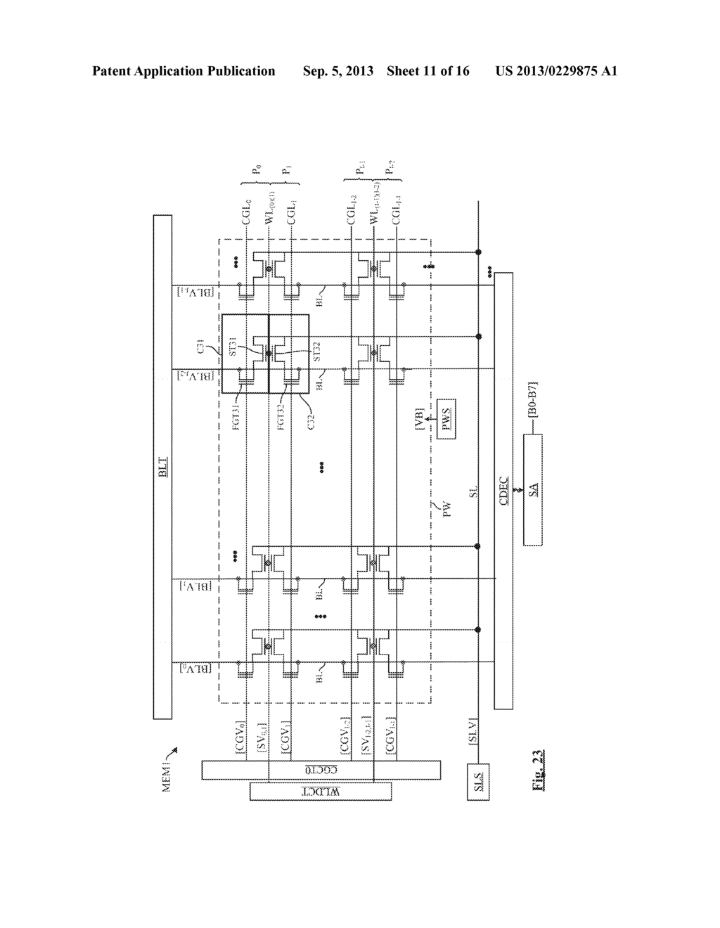 METHOD OF READING AND WRITING NONVOLATILE MEMORY CELLS - diagram, schematic, and image 12