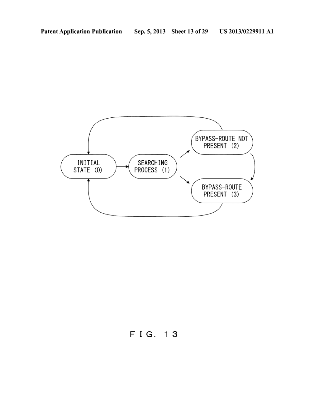 WIRELESS COMMUNICATION DEVICE AND METHOD FOR SEARCHING FOR BYPASS ROUTE IN     WIRELESS NETWORK - diagram, schematic, and image 14