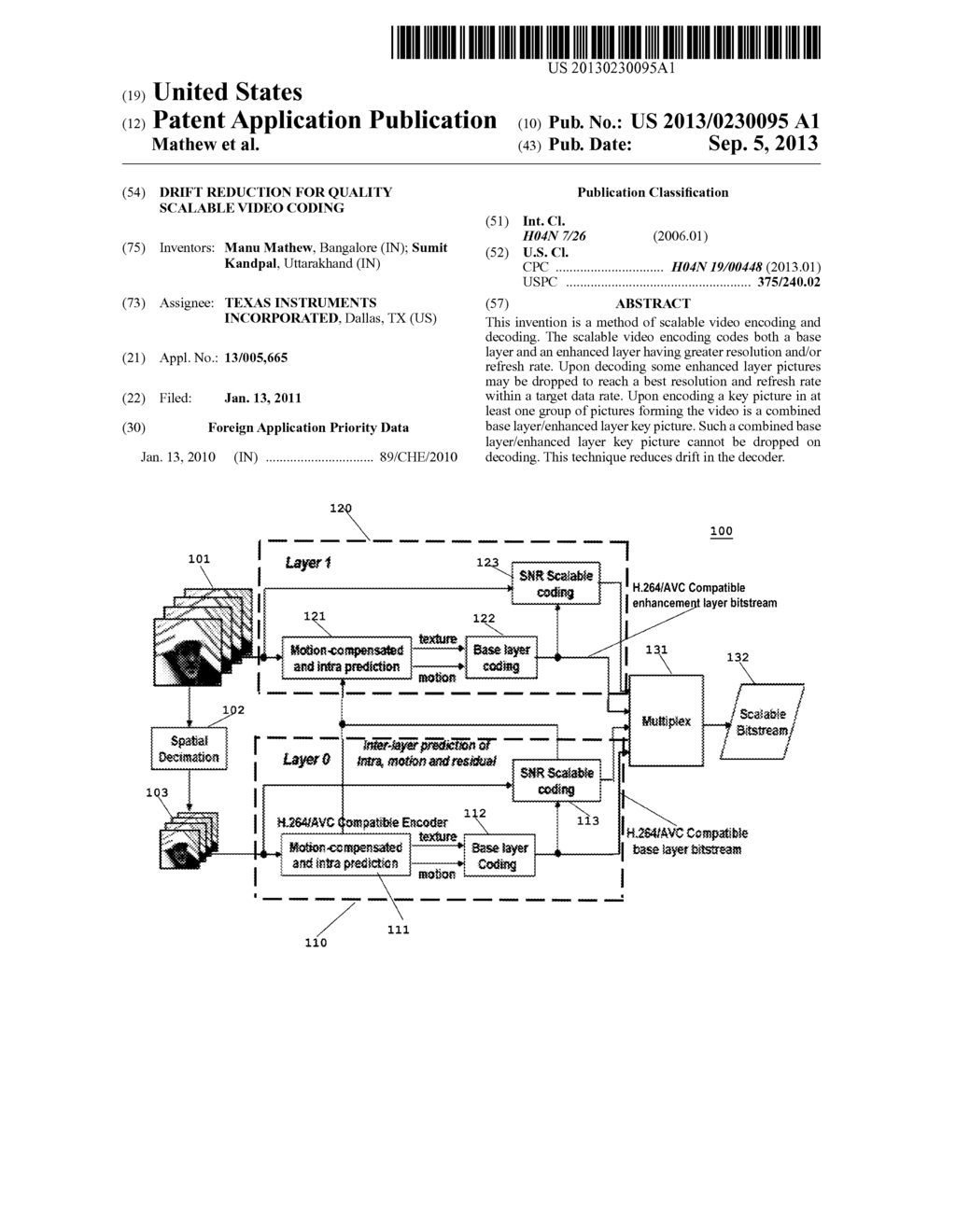 Drift Reduction for Quality Scalable Video Coding - diagram, schematic, and image 01