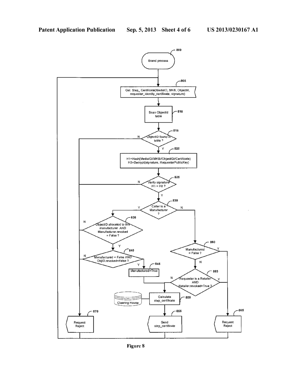 USING IDENTIFIER TAGS AND AUTHENTICITY CERTIFICATES FOR DETECTING     COUNTERFEITED OR STOLEN BRAND OBJECTS - diagram, schematic, and image 05