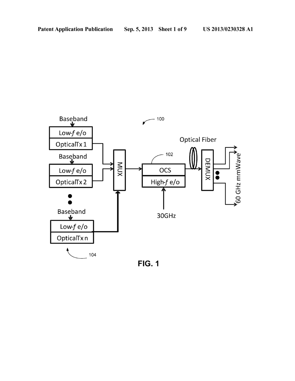 CARRIER EMBEDDED OPTICAL RADIO-SIGNAL MODULATION OF HETERODYNE OPTICAL     CARRIER SUPPRESSION - diagram, schematic, and image 02