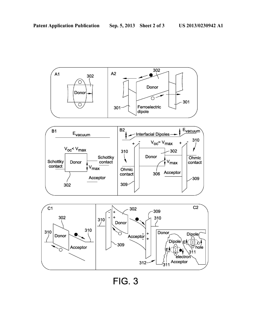 Organic Photovoltaic Device with Ferroelectric Dipole and Method of Making     Same - diagram, schematic, and image 03