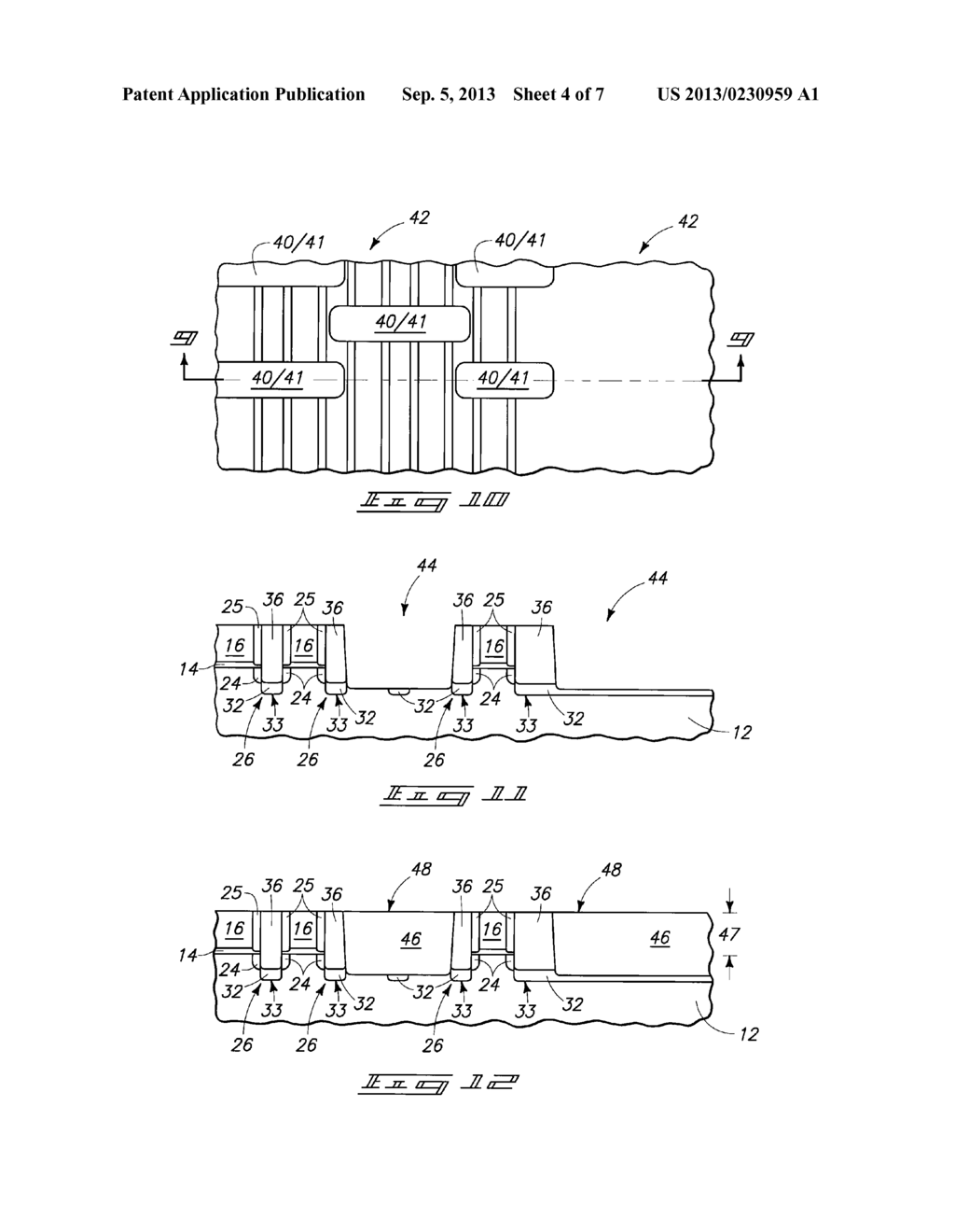 Method of Forming a Field Effect Transistor Having Source/Drain Material     Over Insulative Material - diagram, schematic, and image 05