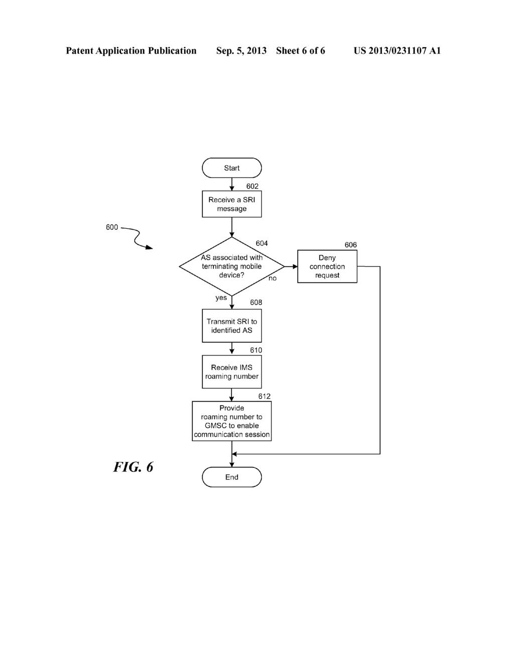 SYSTEM AND METHOD FOR TERMINATING COMMUNICATION SESSIONS WITH ROAMING     MOBILE DEVICES - diagram, schematic, and image 07