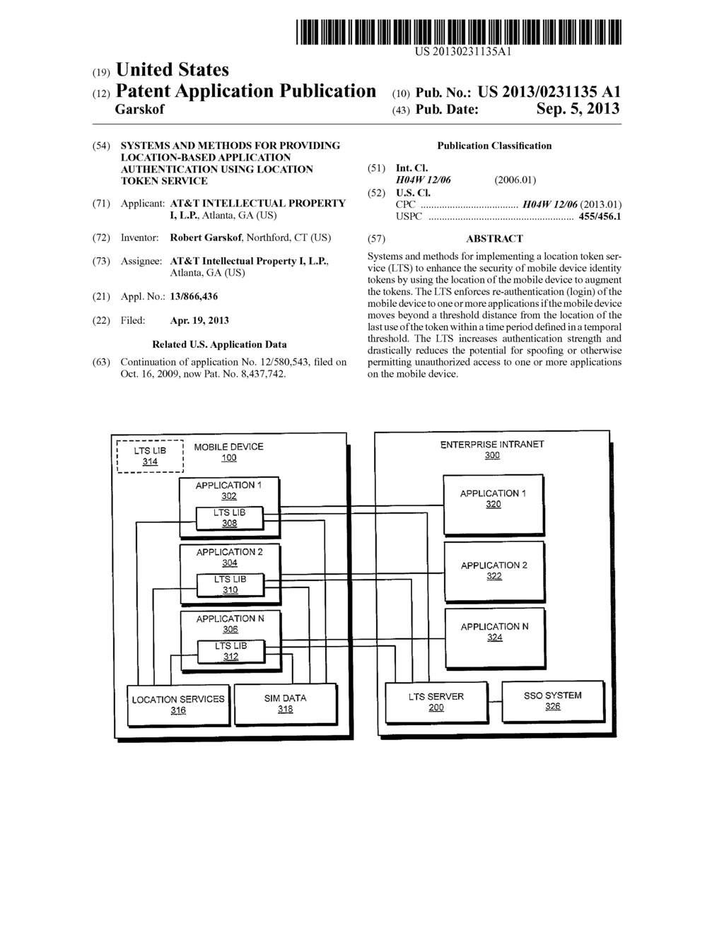 Systems and Methods for Providing Location-Based Application     Authentication Using  Location Token Service - diagram, schematic, and image 01