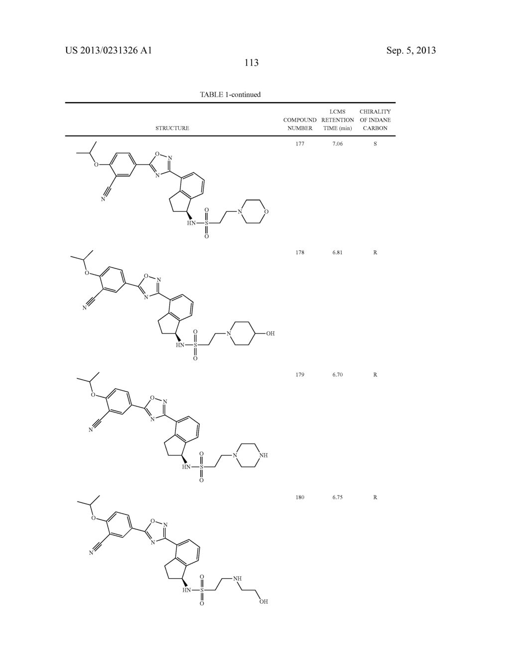 SELECTIVE SPHINGOSINE 1 PHOSPHATE RECEPTOR MODULATORS AND METHODS OF     CHIRAL SYNTHESIS - diagram, schematic, and image 114