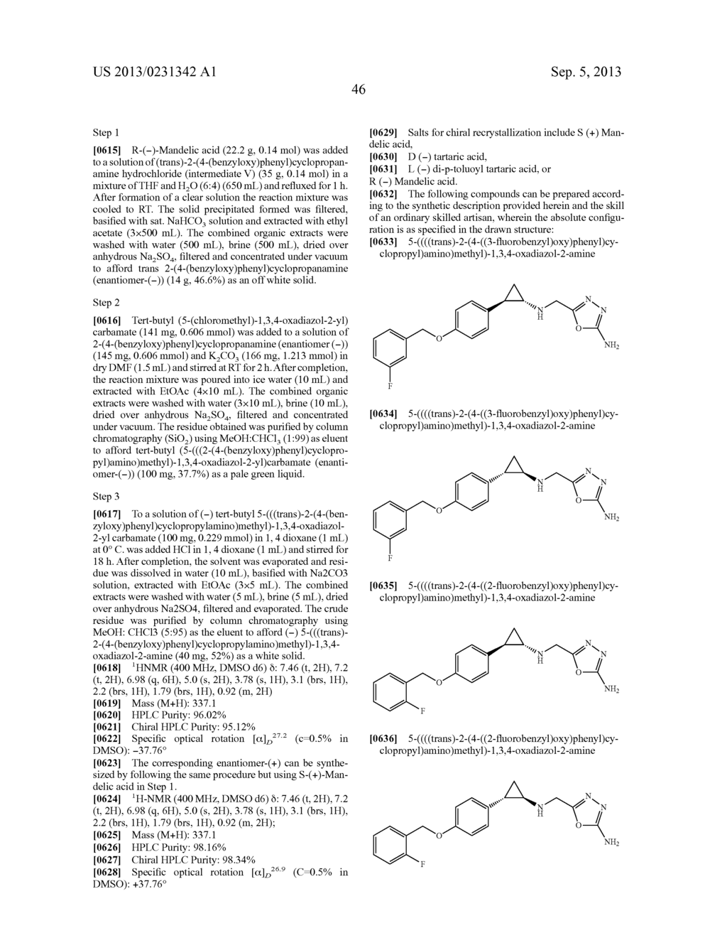 ARYLCYCLOPROPYLAMINE BASED DEMETHYLASE INHIBITORS OF LSD1 AND THEIR     MEDICAL USE - diagram, schematic, and image 48