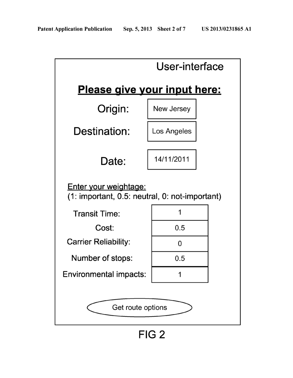 Method and System for Calculating and Presenting Options for Planning     Transportation - diagram, schematic, and image 03