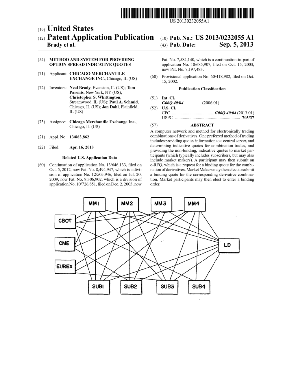 Method and System for Providing Option Spread Indicative Quotes - diagram, schematic, and image 01