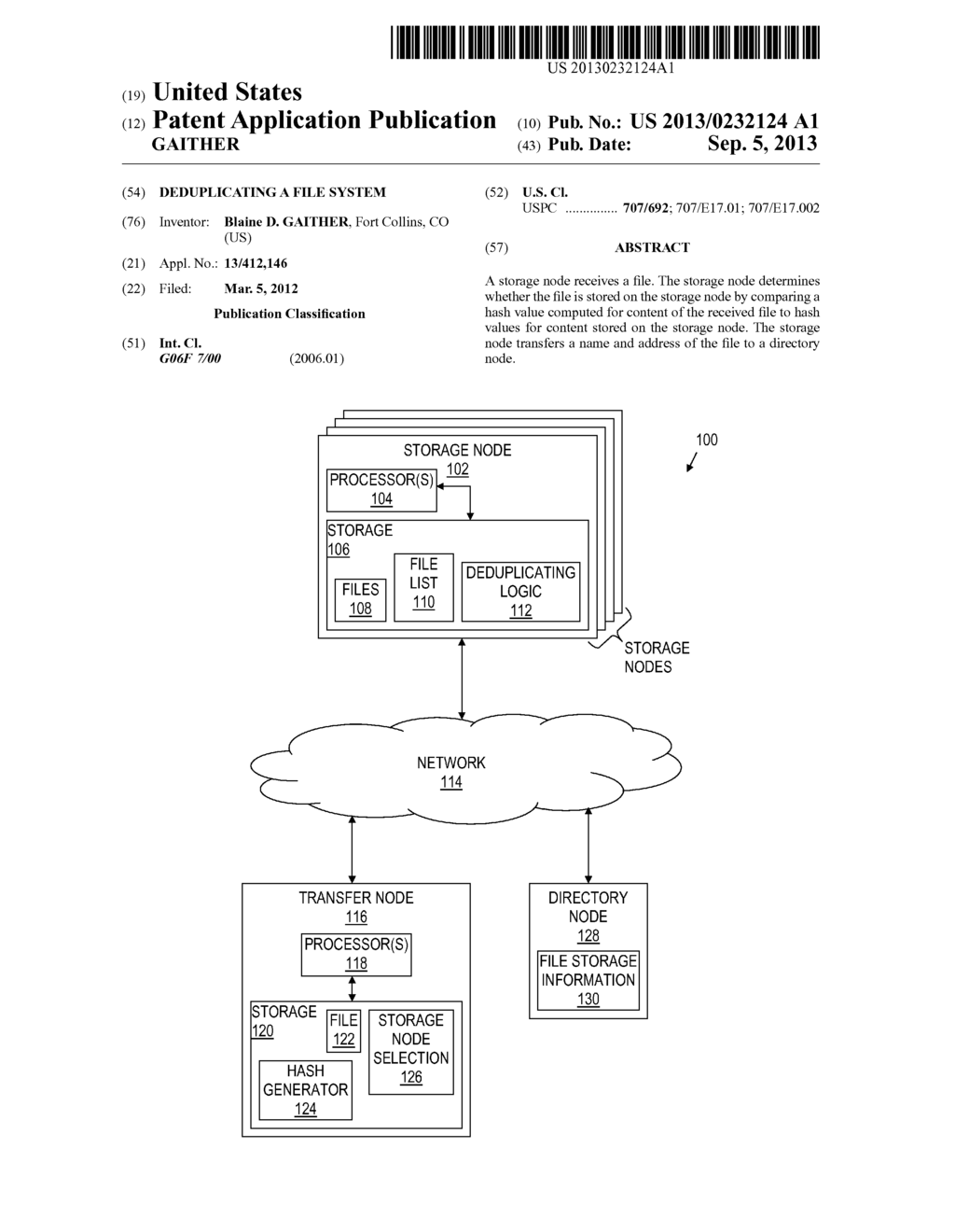 DEDUPLICATING A FILE SYSTEM - diagram, schematic, and image 01