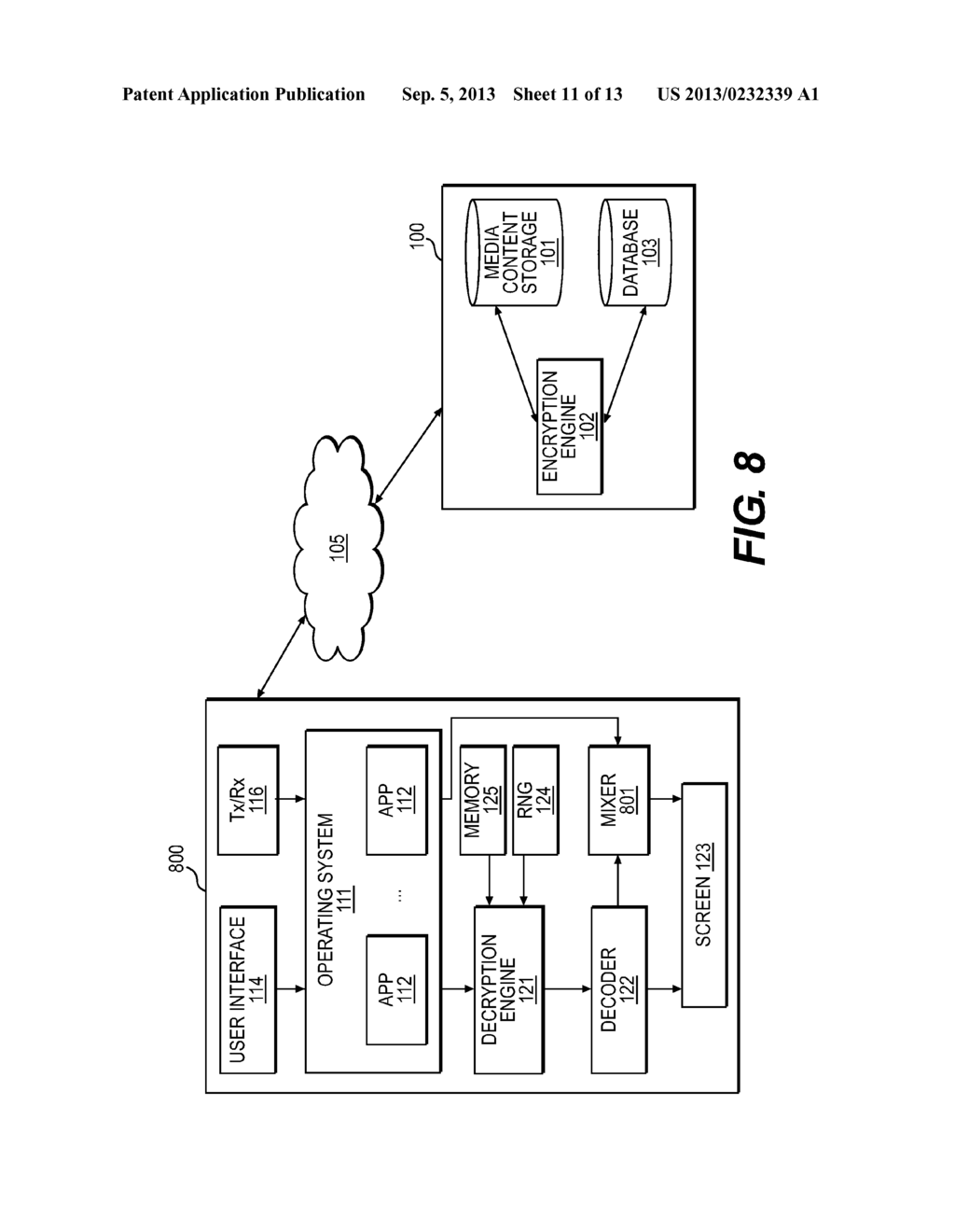 SYSTEMS, METHODS AND APPARATUSES FOR THE SECURE TRANSMISSION OF MEDIA     CONTENT - diagram, schematic, and image 12