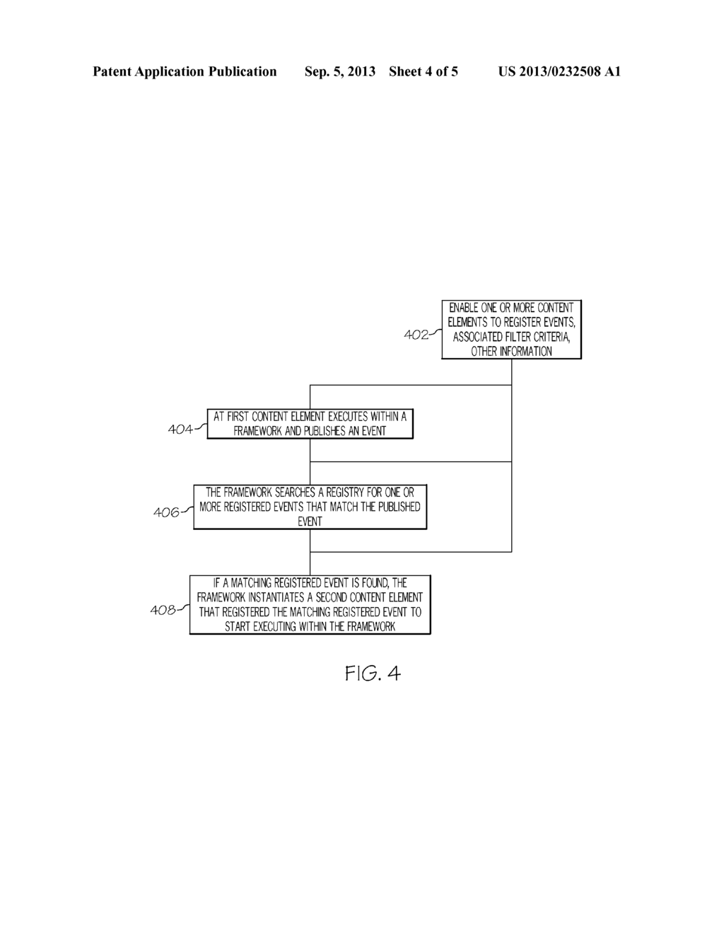 DYNAMIC USER INTERFACE AGGREGATION THROUGH SMART EVENTING WITH     NON-INSTANTIATED CONTENT - diagram, schematic, and image 05