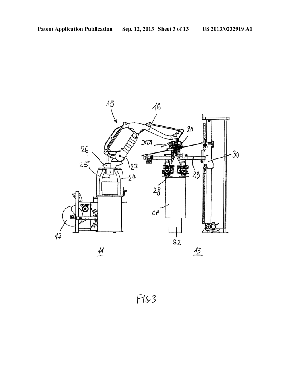 METHOD AND MACHINE FOR THE ROBOT WRAPPING OF A PALLETIZED LOAD WITH A     COVER MADE OF FLEXIBLE PLASTICS MATERIAL - diagram, schematic, and image 04