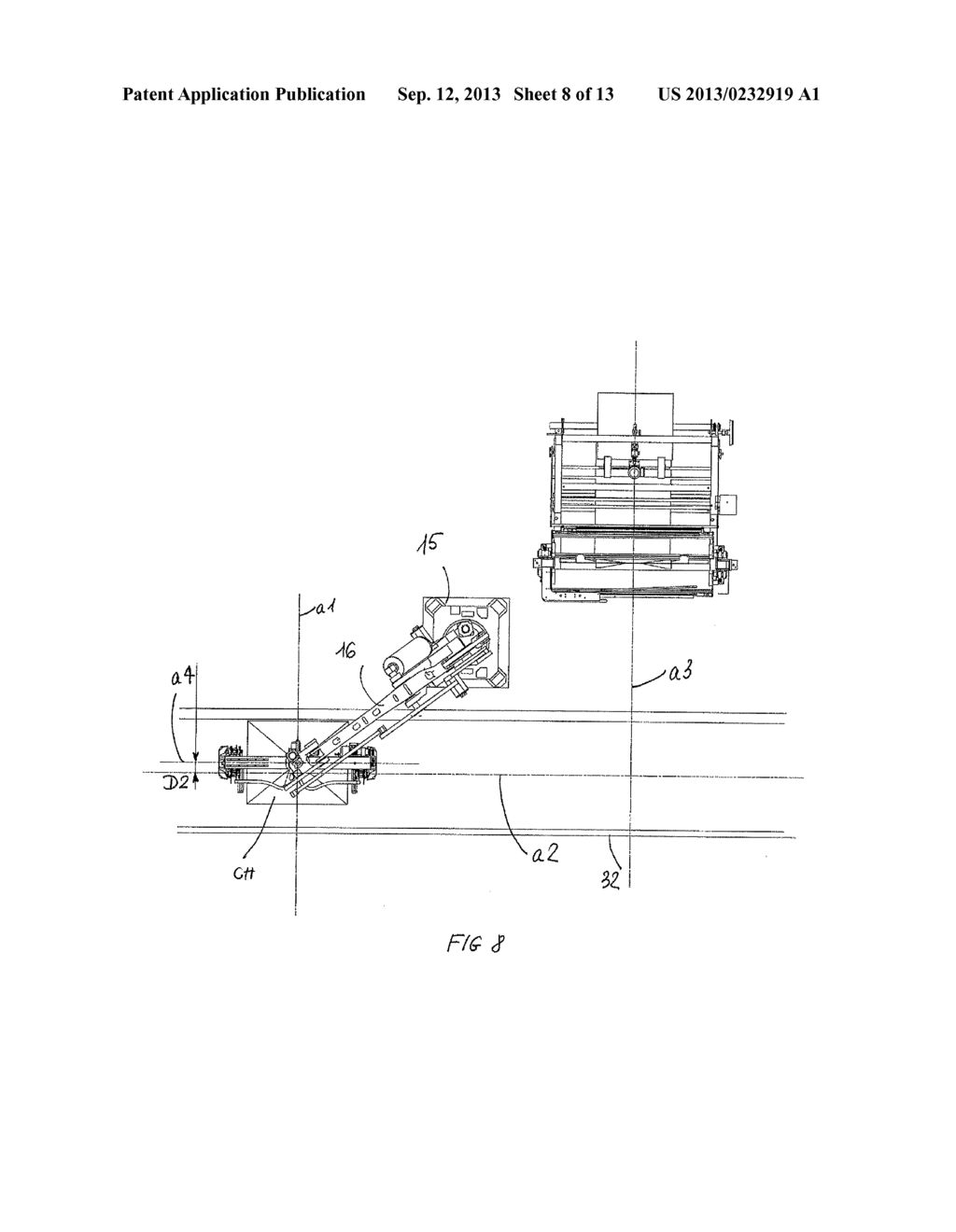 METHOD AND MACHINE FOR THE ROBOT WRAPPING OF A PALLETIZED LOAD WITH A     COVER MADE OF FLEXIBLE PLASTICS MATERIAL - diagram, schematic, and image 09