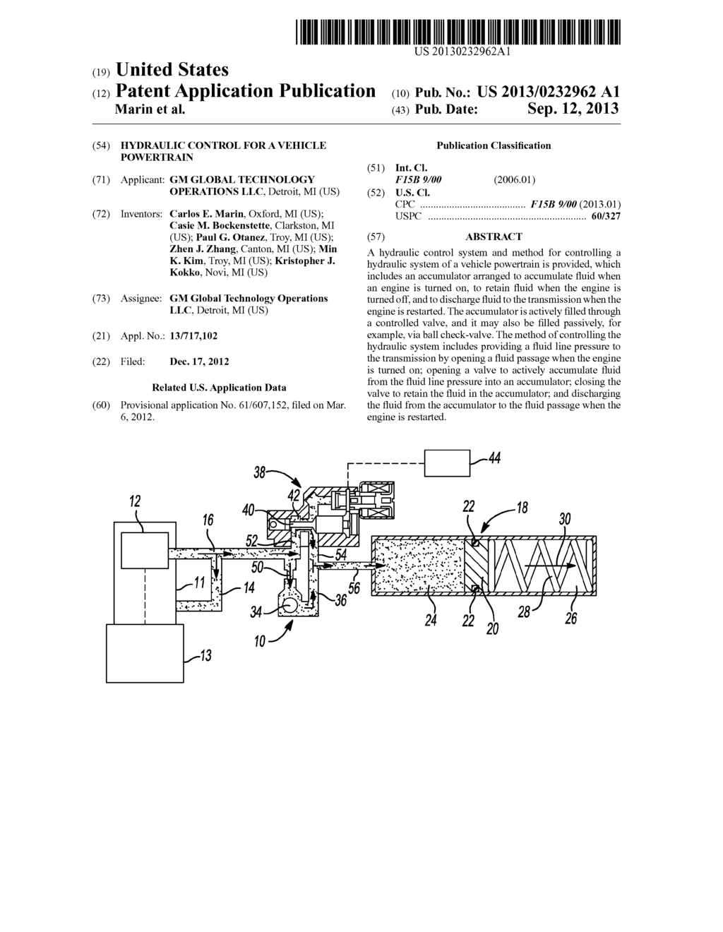 HYDRAULIC CONTROL FOR A VEHICLE POWERTRAIN - diagram, schematic, and image 01