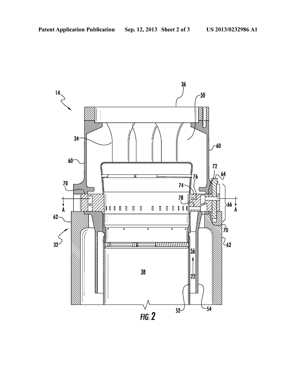 COMBUSTOR AND METHOD FOR REDUCING THERMAL STRESSES IN A COMBUSTOR - diagram, schematic, and image 03