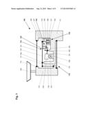 FORCE-TRANSMITTING MECHANISM WITH A CALIBRATION WEIGHT THAT CAN BE COUPLED     AND UNCOUPLED diagram and image