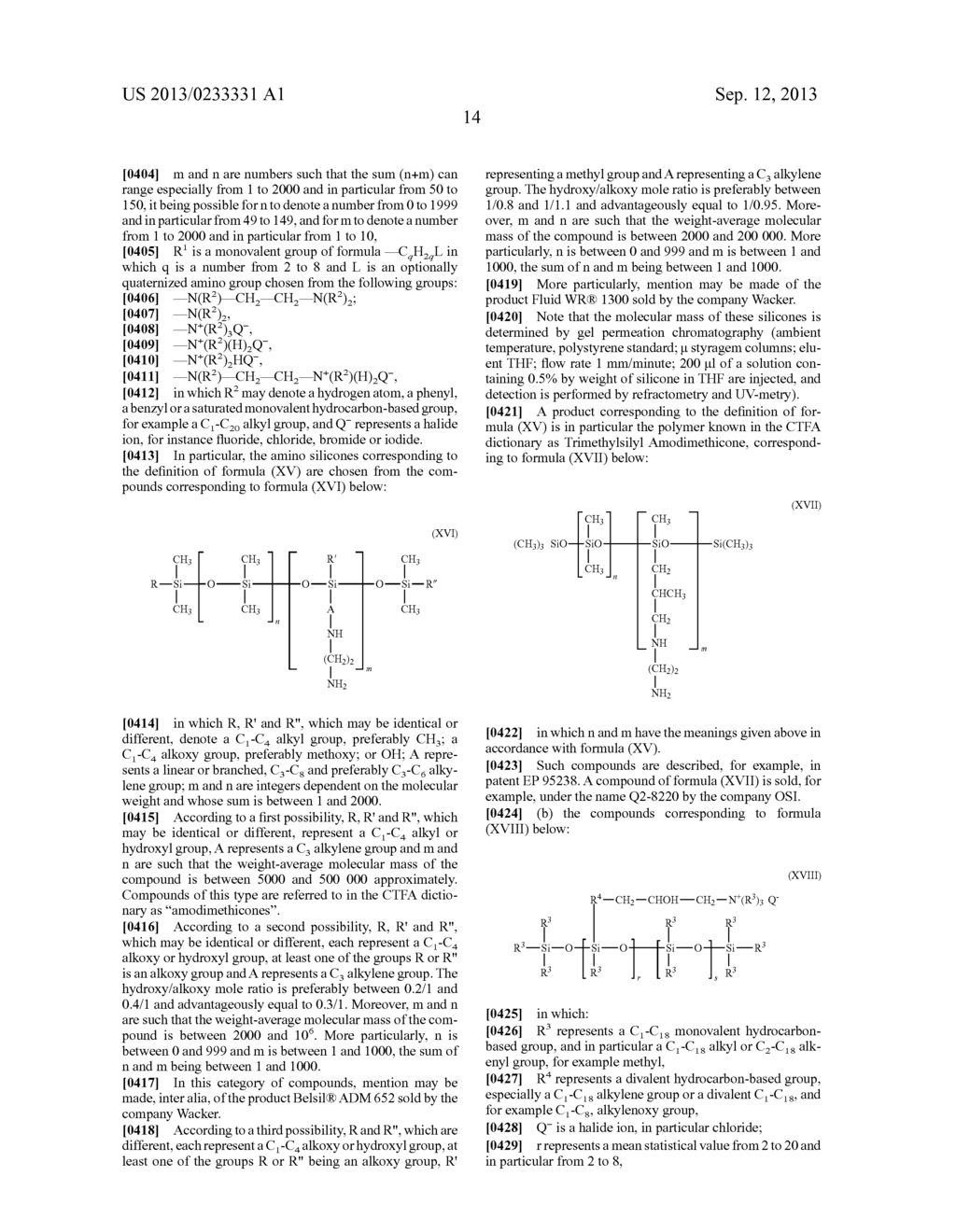 COSMETIC COMPOSITION COMPRISING A FATTY-CHAIN ALKOXYSILANE, AN ANIONIC     SURFACTANT AND A NONIONIC, AMPHOTERIC OR ZWITTERIONIC SURFACTANT - diagram, schematic, and image 15