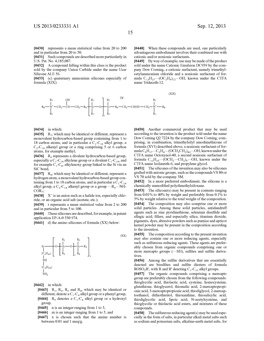 COSMETIC COMPOSITION COMPRISING A FATTY-CHAIN ALKOXYSILANE, AN ANIONIC     SURFACTANT AND A NONIONIC, AMPHOTERIC OR ZWITTERIONIC SURFACTANT - diagram, schematic, and image 16