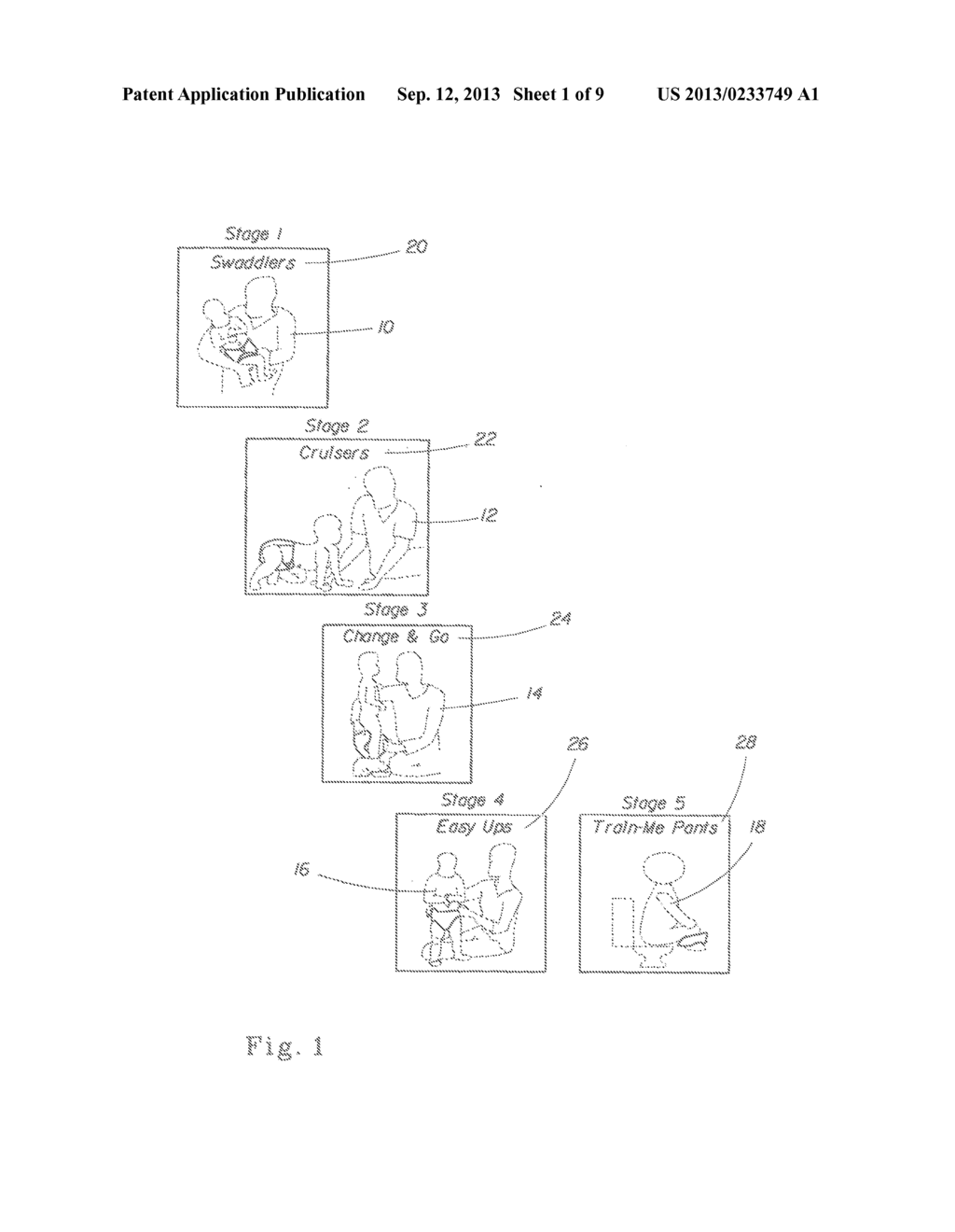 Merchandise Display System for Identifying Disposable Absorbent Article     Configurations for Wearers - diagram, schematic, and image 02