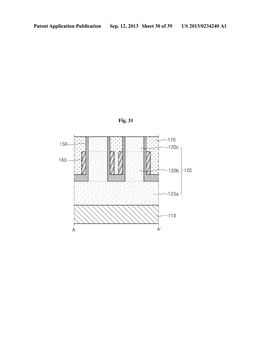 SEMICONDUCTOR DEVICE HAVING JUNCTIONLESS VERTICAL GATE TRANSISTOR AND     METHOD OF MANUFACTURING THE SAME - diagram, schematic, and image 31