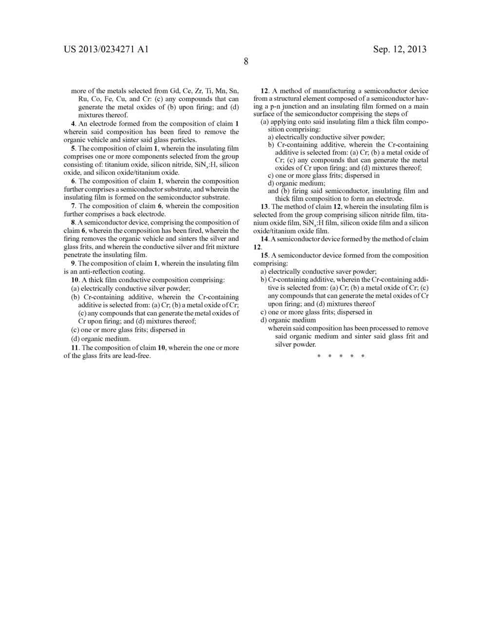 CONDUCTIVE COMPOSITIONS AND PROCESSES FOR USE IN THE MANUFACTURE OF     SEMICONDUCTOR DEVICES - diagram, schematic, and image 10