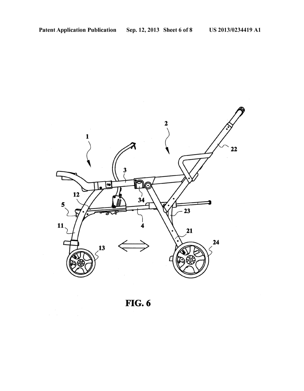 CONVERTIBLE TANDEM STROLLER FRAME - diagram, schematic, and image 07