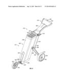 Collapsible Combination Golf Cart and Bag diagram and image