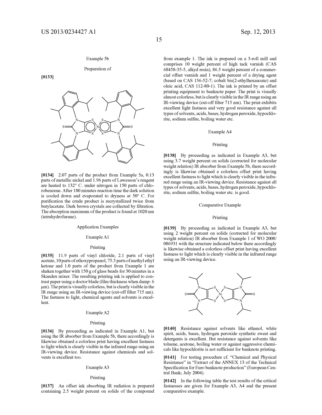 THE USE OF ARYL OR HETEROARYL SUBSTITUTED DITHIOLENE METAL COMPLEXES AS IR     ABSORBERS - diagram, schematic, and image 16