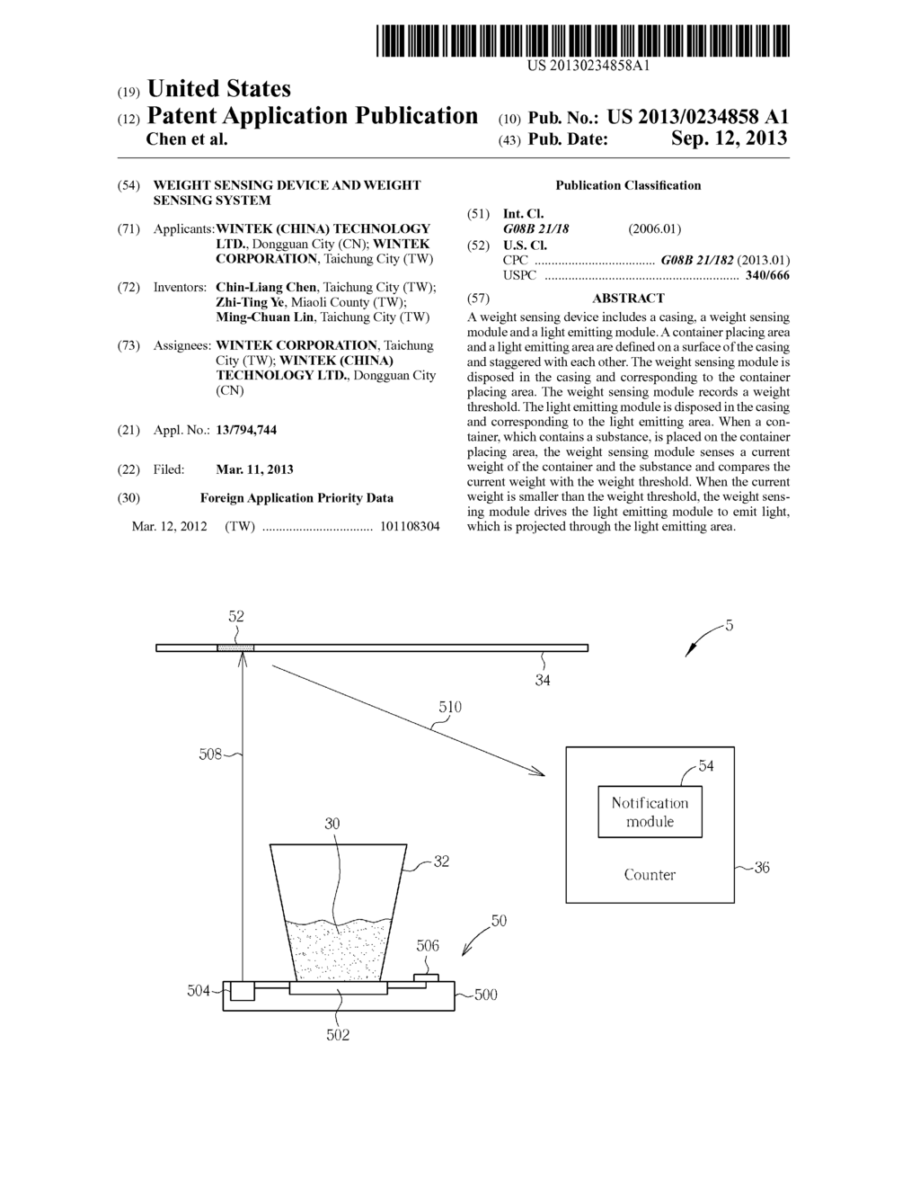 WEIGHT SENSING DEVICE AND WEIGHT SENSING SYSTEM - diagram, schematic, and image 01